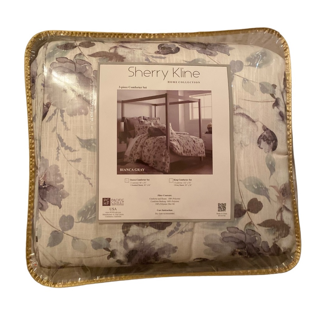 Sherry Kline Queen Floral Comforter Set